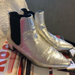 Top Shop Metallic Booties